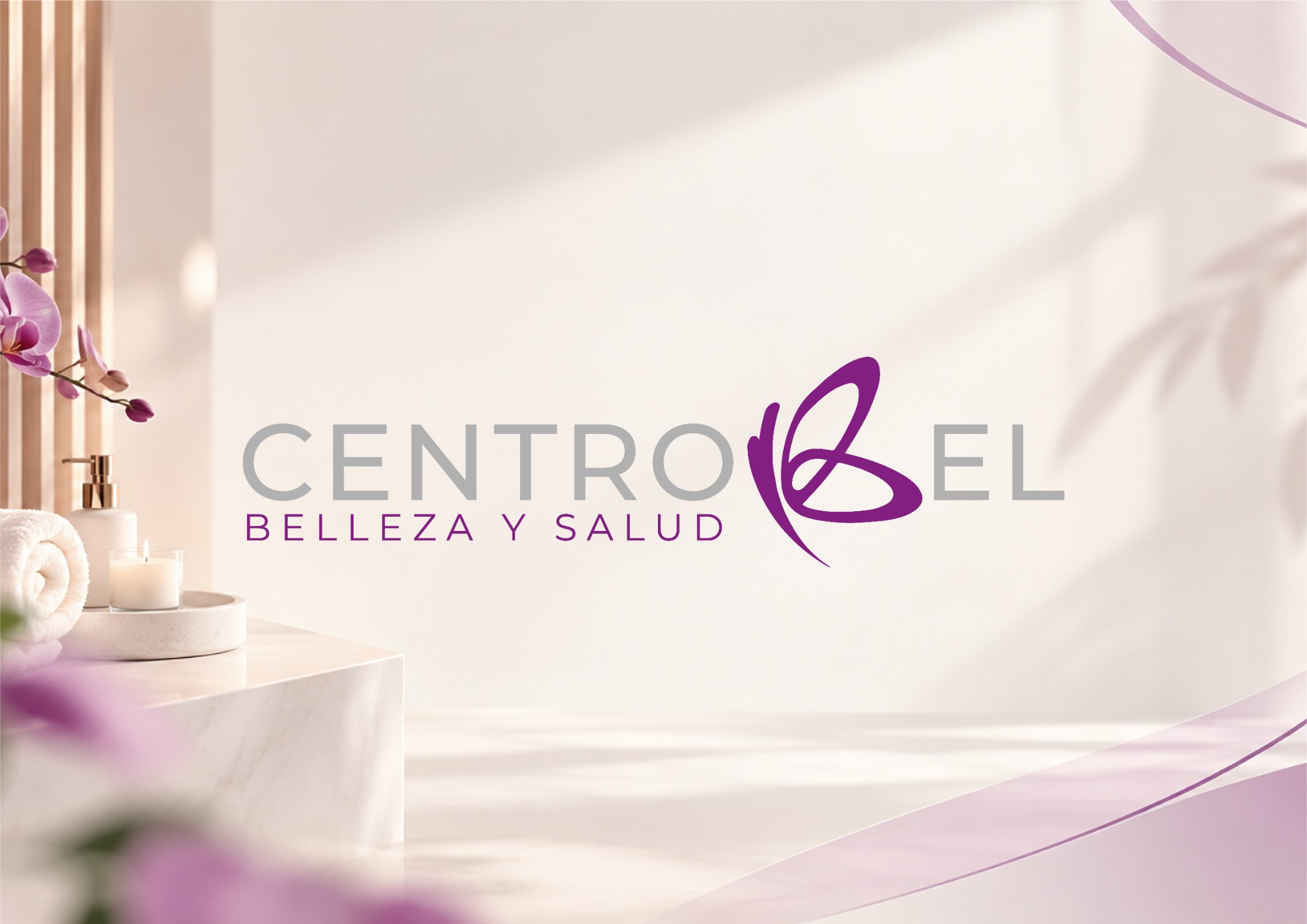 Identidad visual de CentroBel, centro de belleza y salud