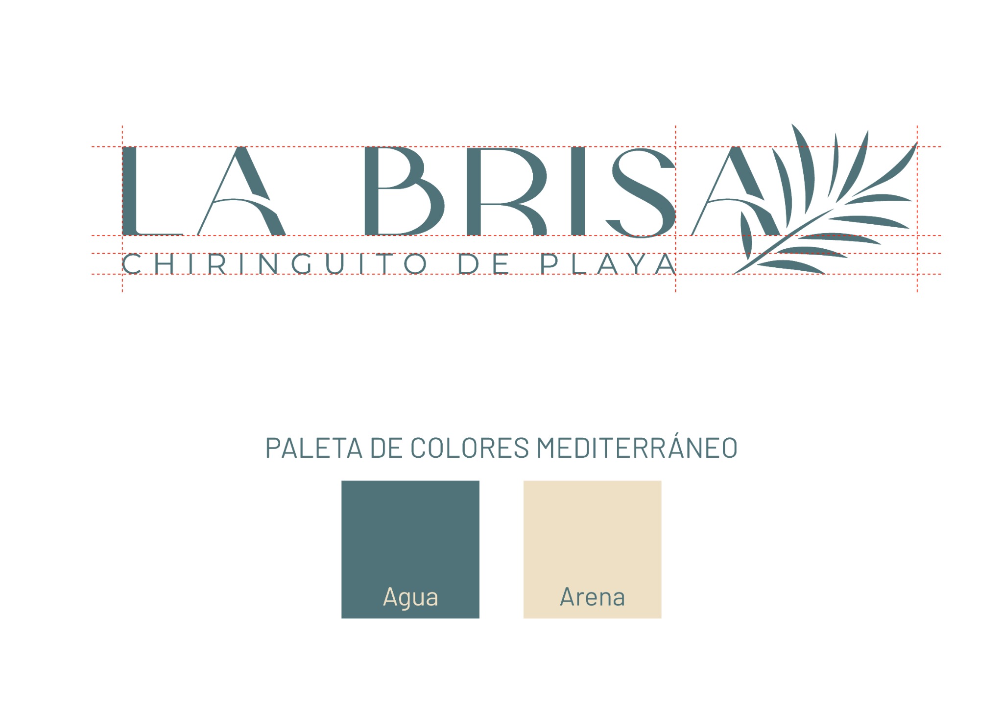 Construcción del logotipo y paleta de colores mediterránea de La Brisa