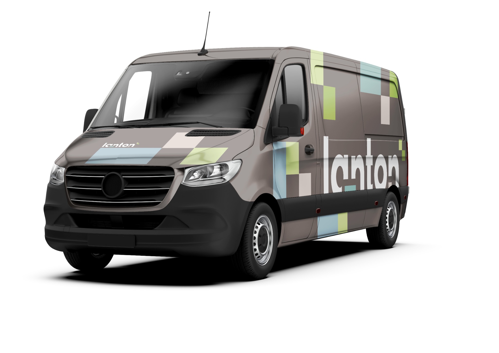 Rotulación de una furgoneta con la identidad visual de Lanton