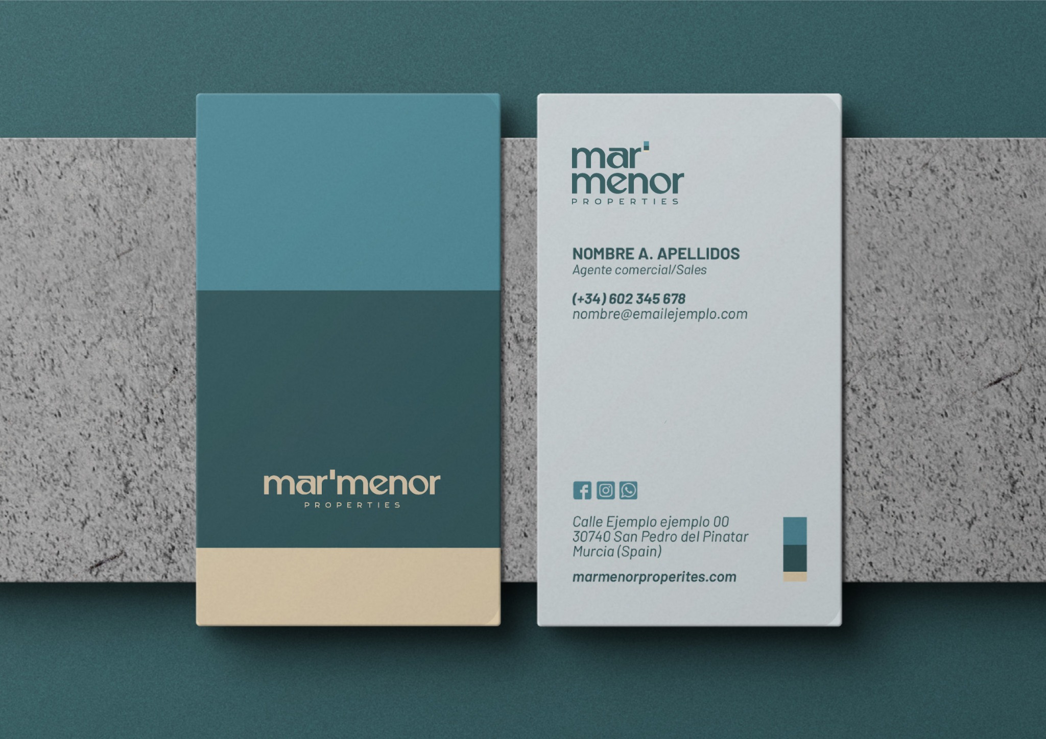 Tarjetas de visita corporativas de Mar Menor Properties
