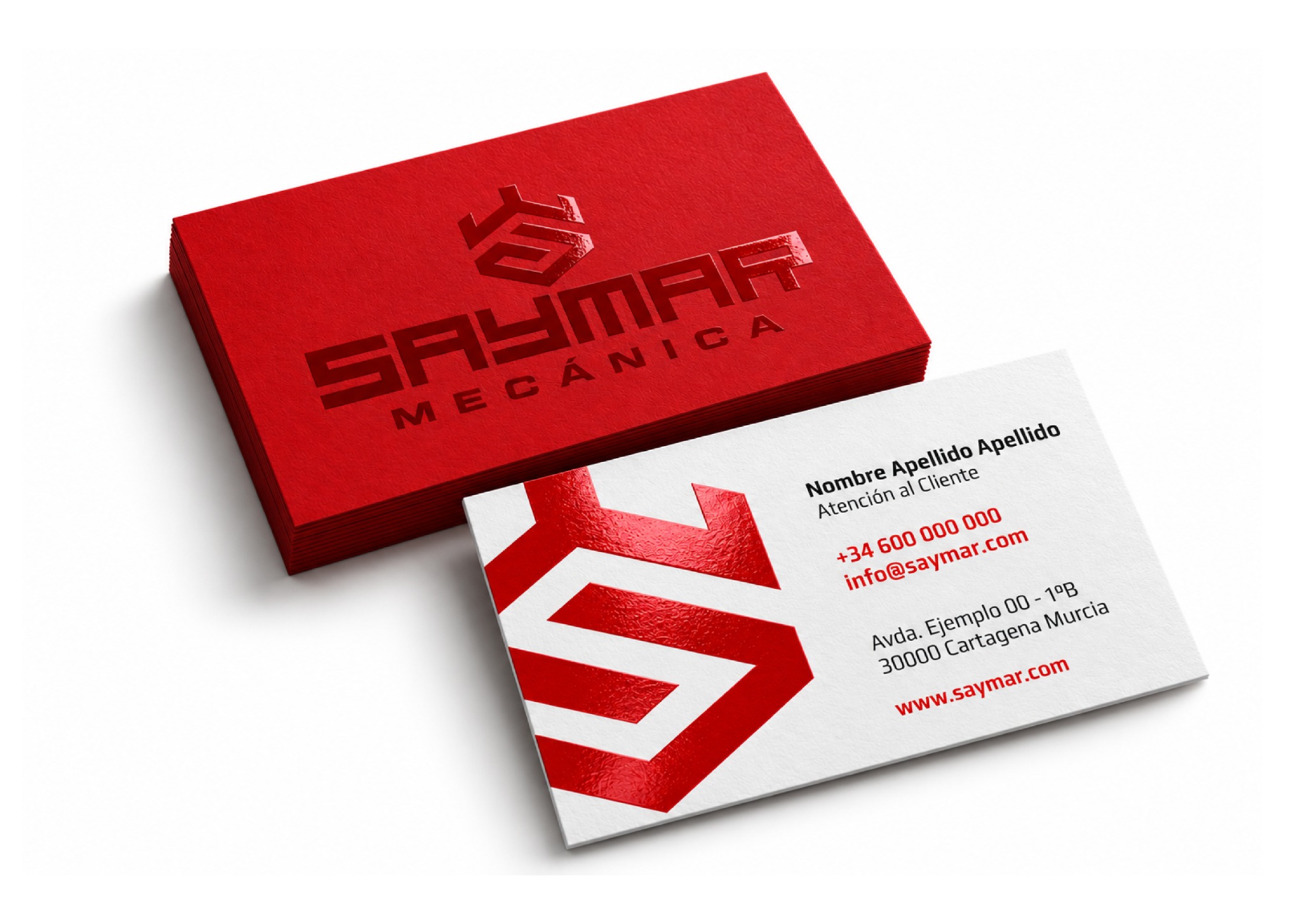 Tarjetas corporativas de Saymar Mecánica